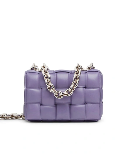 Shop Bottega Veneta The Chain Cassette In Pink & Purple