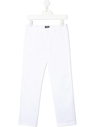 Shop Il Gufo Slim-fit Trousers In White
