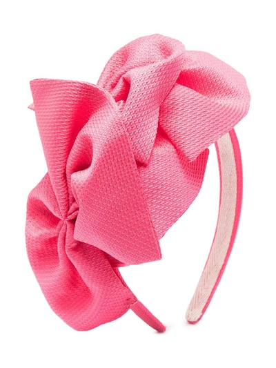 Shop Abel & Lula Bow Applique Headband In Pink