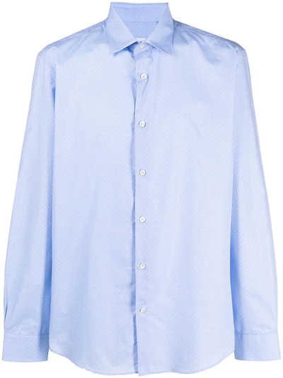 Shop Ferragamo Button-front Shirt In Blue