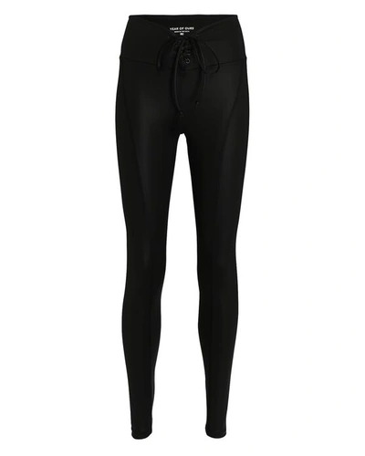 Shop Year Of Ours Gloss Football Leggings In Black