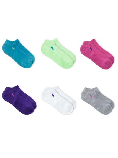 Shop Ralph Lauren Low-cut Sport Socks 6-pack In Teal