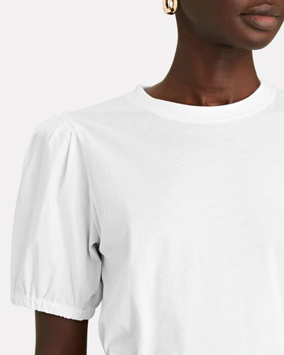 Shop Derek Lam 10 Crosby Eva Puff Sleeve T-shirt In White