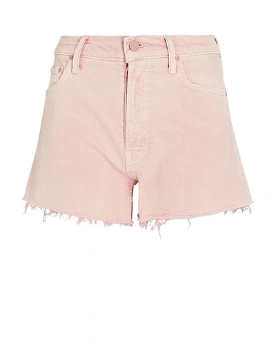 Shop Mother The Tomcat Kick Fray Denim Shorts In Into The Midst