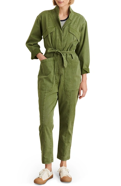 Shop Alex Mill Expedition Twill Jumpsuit In Army Olive