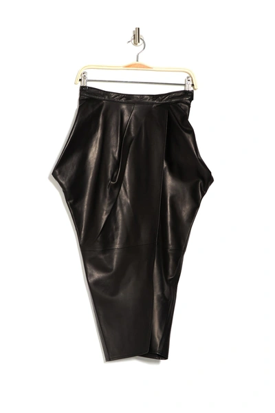 Shop Proenza Schouler Leather Tulip Skirt In Black