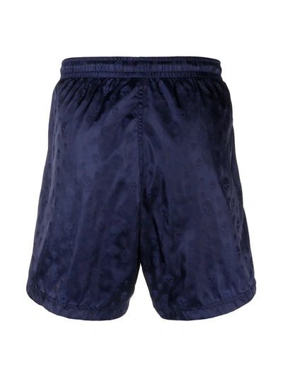 Shop Alexander Mcqueen Swim Shorts In Blue