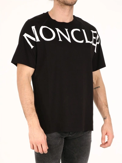 Shop Moncler Logo T-shirt Black