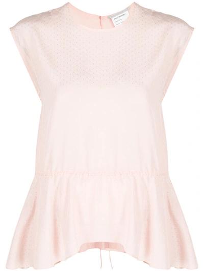 Shop Stella Mccartney Handkerchief-hem Peplum Blouse In Pink