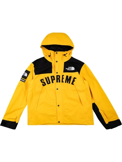 Shop Supreme X The North Face Arc Logo Mountain Parka In Yellow