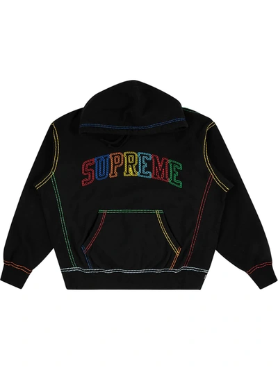 Shop Supreme Big Stitch Hoodie In Black