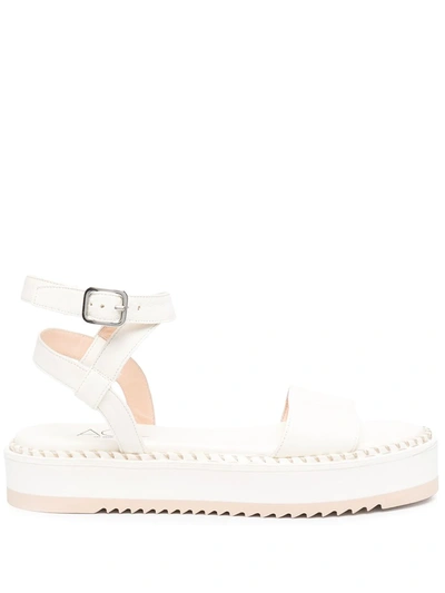 Shop Agl Attilio Giusti Leombruni Myrte Flatform Sandals In White