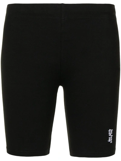 Shop Les Girls Les Boys Jersey Biker Shorts In Black