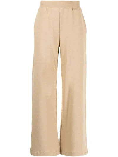 L'agence Campbell Stretch Cotton And Modal-blend Wide-leg Pants In Neutrals