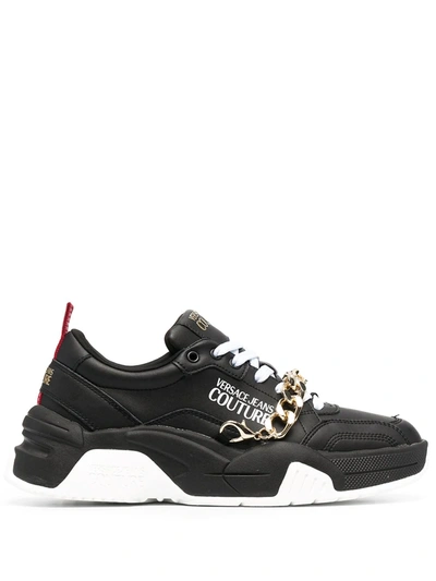 Shop Versace Jeans Couture Chunky-sole Sneakers In Black