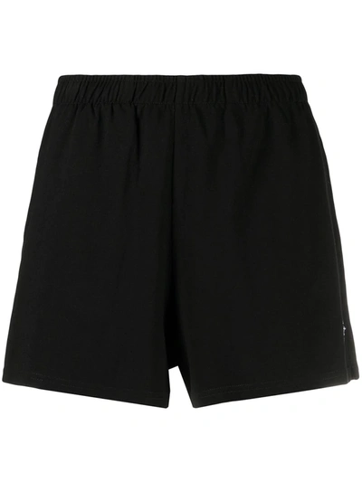 Shop Les Girls Les Boys Embroidered Logo Jersey Shorts In Black