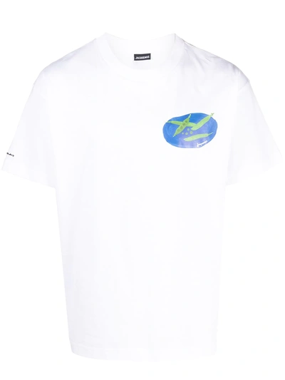 Shop Jacquemus Le T-shirt Haricots Printed T-shirt In White