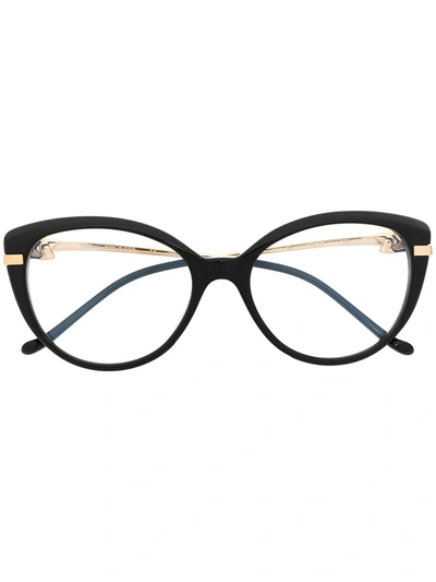 Cartier Panthère Cat-eye Frame Glasses In Black