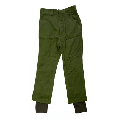 Pre-owned Haider Ackermann Wool Trousers In Green