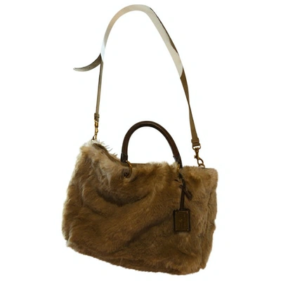 Pre-owned Carshoe Faux Fur Handbag In Multicolour