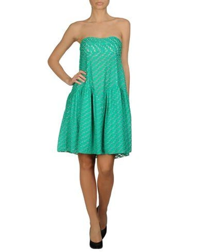 Shop Missoni Short Dresses In Green
