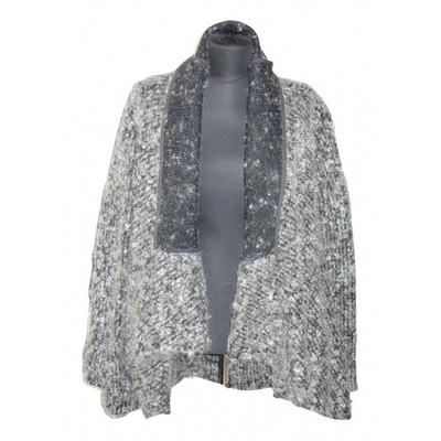 Pre-owned Catherine Malandrino Wool Cardi Coat In Grey