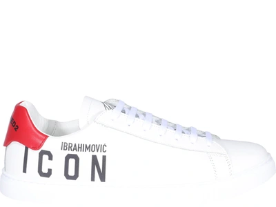 Shop Dsquared2 New Tennis Logo Icon Sneakers In White