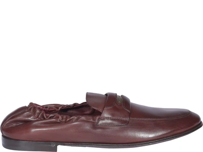 Shop Dolce & Gabbana Layered Dna Loafers In Brown