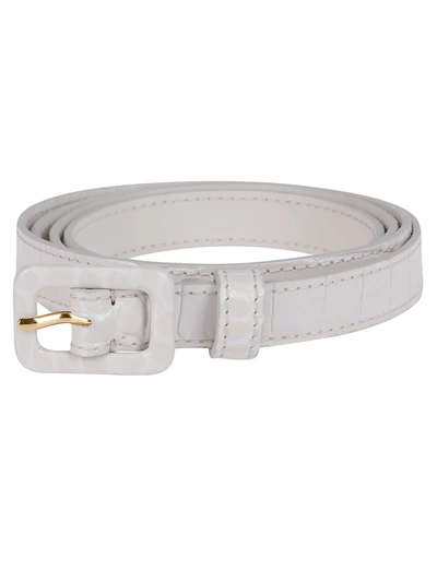Shop Agnona Ivory Leather Belt