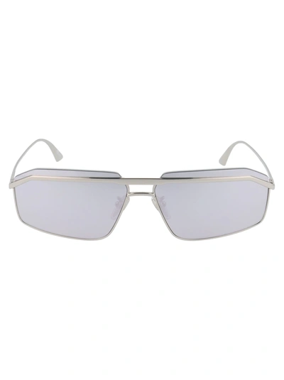 Shop Balenciaga Bb0139s Sunglasses In 003 Silver Silver Silver