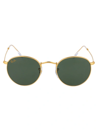 Ray Ban Round Metal Sunglasses In 919631 Legend Gold
