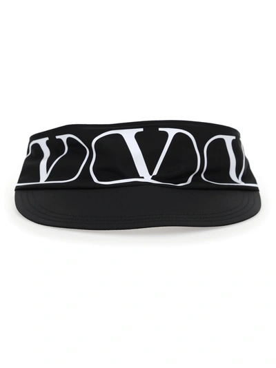 Shop Valentino Visor Cap In Black