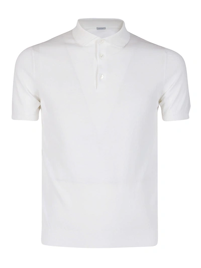 Shop Malo White Cotton Polo Shirt