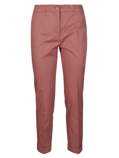 Shop Etro Coral Pink Cotton Trousers