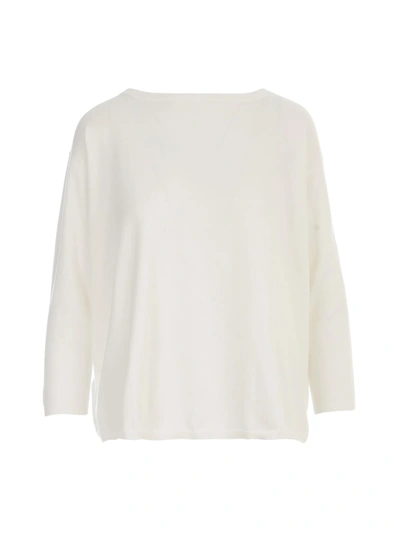 Shop Aspesi Cotton L/s Sweater In White