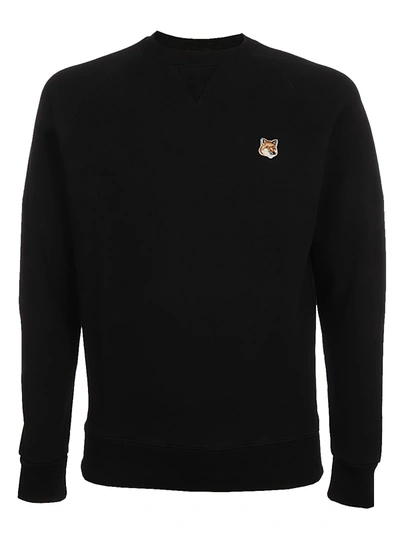 Shop Maison Kitsuné Sweatshirt Fox Head Patch In Black