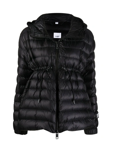 Shop Burberry Lightweight Hooded Puffer Jacket In Black