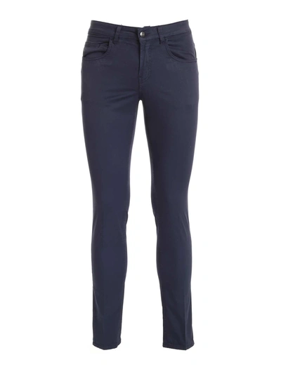 Shop Fay 5-pocket Pants In Blue