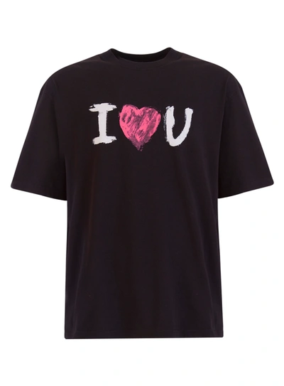 Shop Balenciaga I Love You T-shirt In Nero