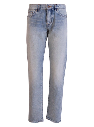 Shop Saint Laurent 80s Vintage Boyfriend Jeans In Blu