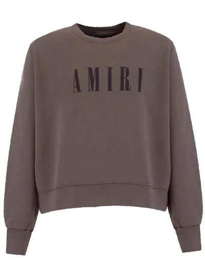 Shop Amiri Logo Sweatshirt In Verde