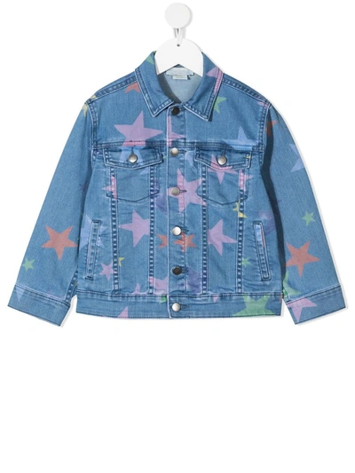 Shop Stella Mccartney Star Denim Jacket In Multicolor