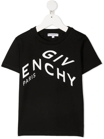 Shop Givenchy Jersey T-shirt With Logo Print In Black