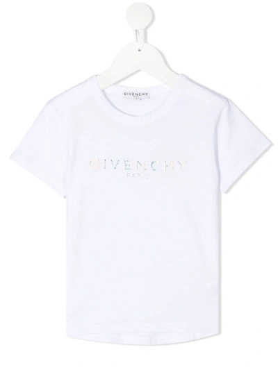 Shop Givenchy White Jersey T-shirt With Logo