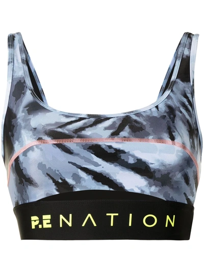 Shop P.e Nation Top Spin Sports Bra In Blue