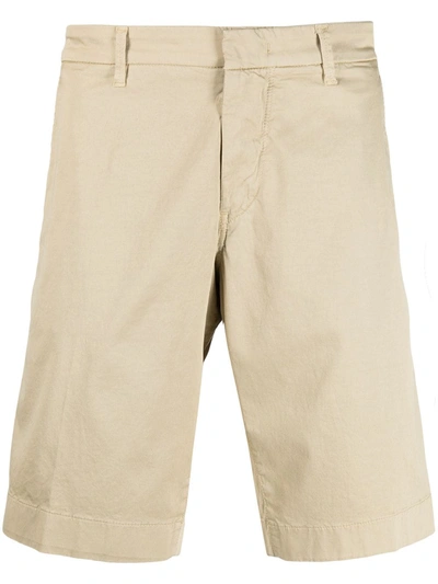 Shop Fay Concealed-front Chino Shorts In Neutrals