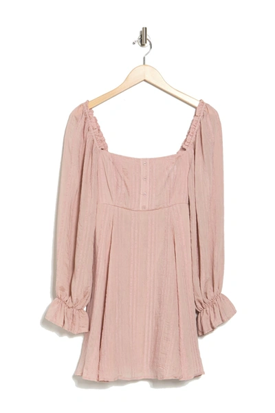 Shop A.calin Solid Mini Dress In Dusty Pink