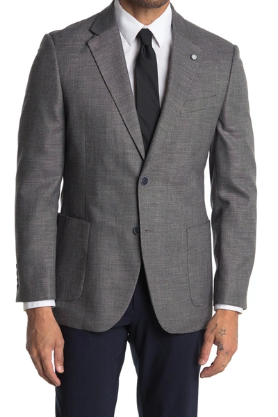 Nautica Notch Lapel Structured Weave Sport Coat In Grey