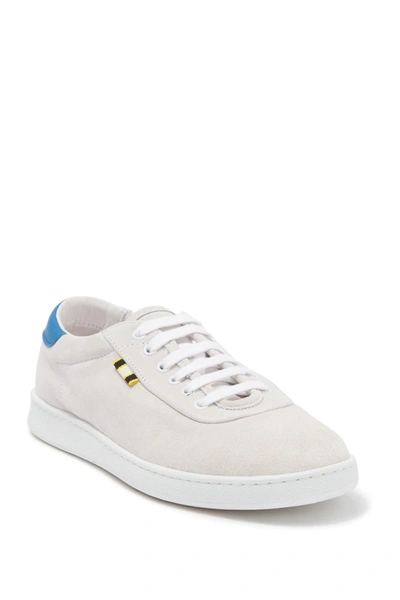 Shop Aprix Suede Sneaker In White/blue