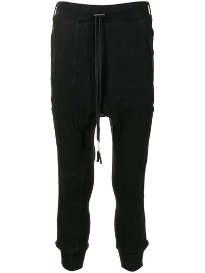 Shop Boris Bidjan Saberi Drop-crotch Track Pants In Black